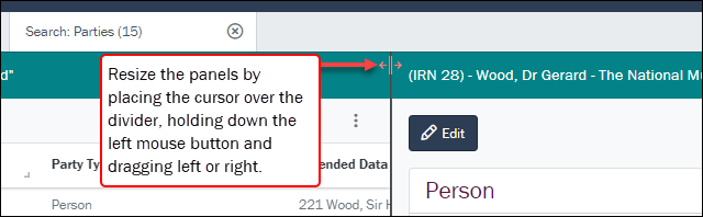 Click to enlarge Resizable panels
